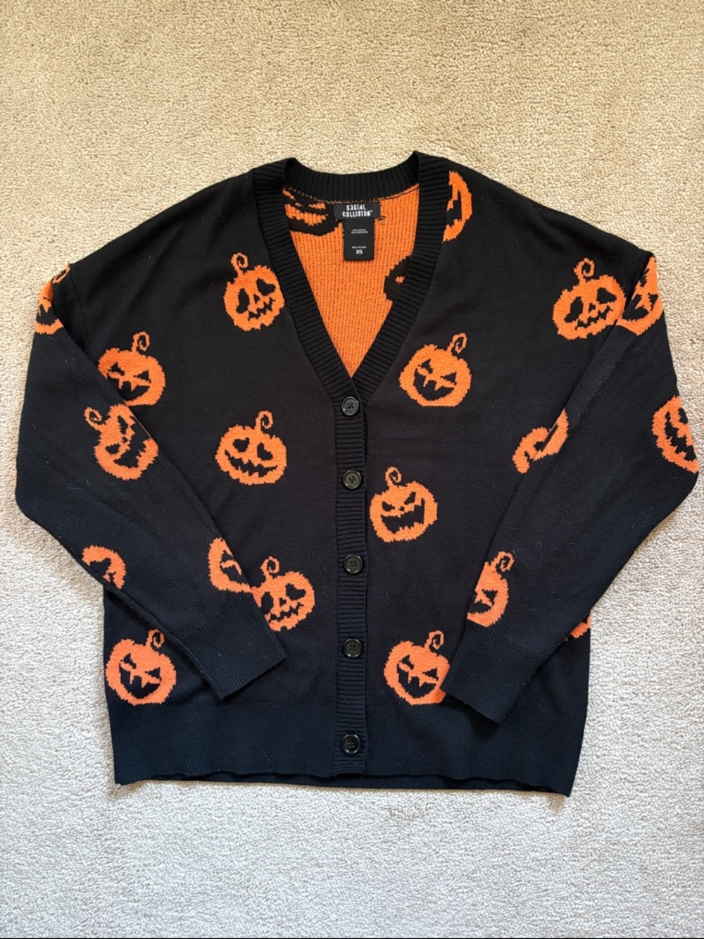 Social Collision Pumpkin Cardigan